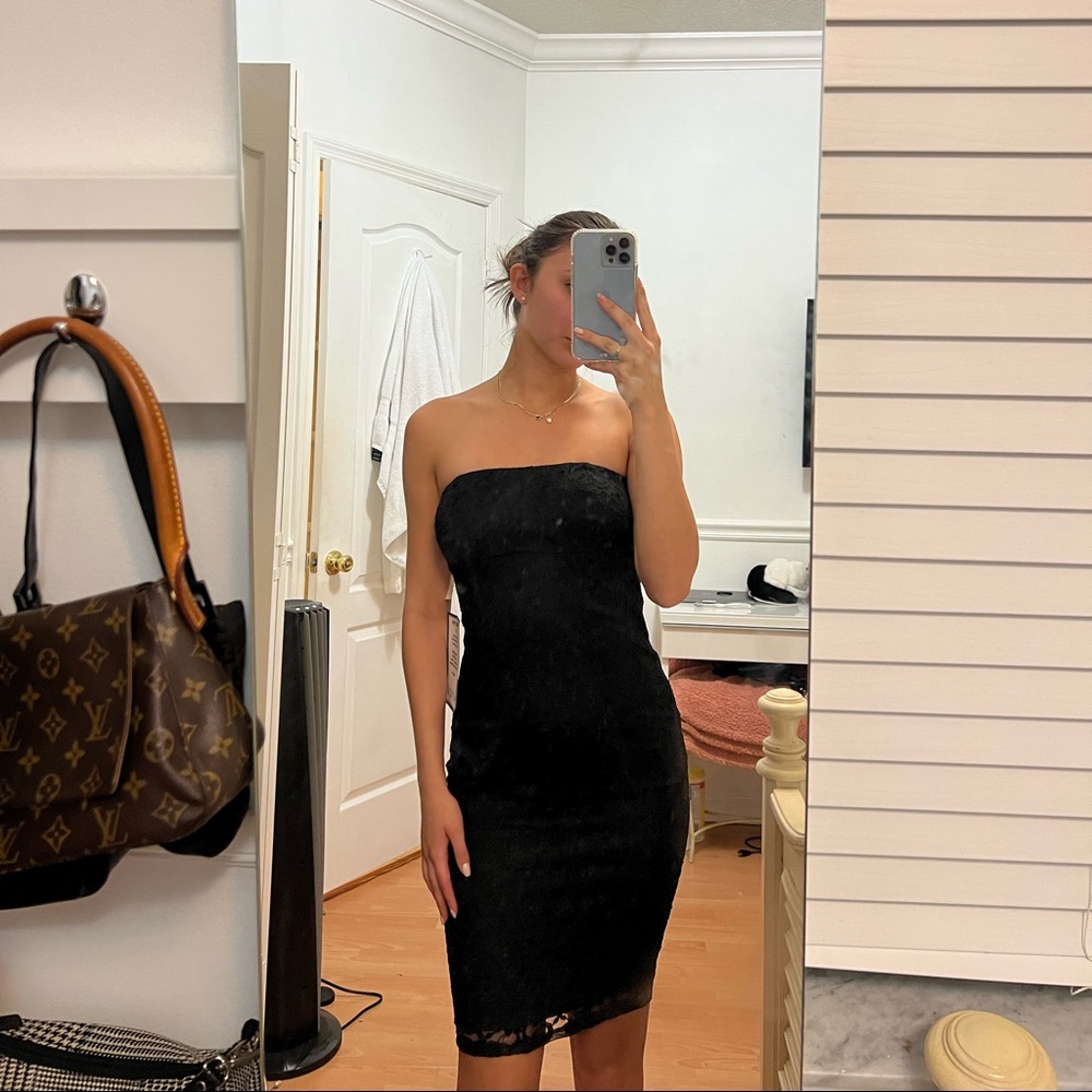 NWT Black Lace Midi Dress Size 0